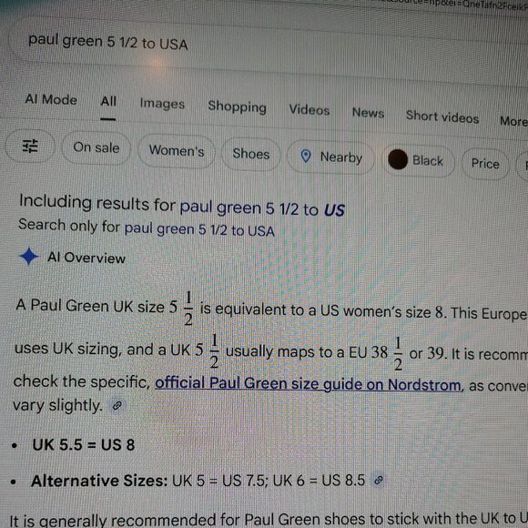 Paul Green Black Leather Flat Shoe - Picture 8 of 9